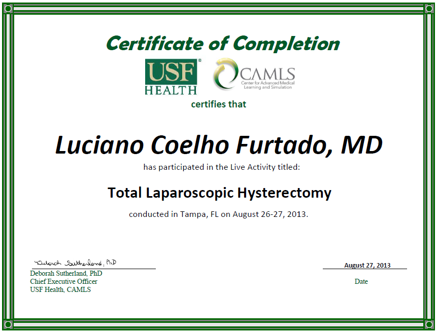 Cerificado Endopelvic